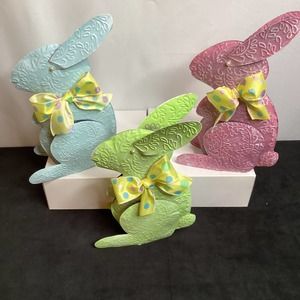 Embossed Metal Rabbits